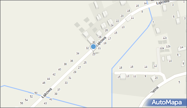 Modlniczka, Łąkowa, 23, mapa Modlniczka