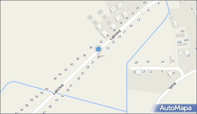 Modlniczka, Łąkowa, 25, mapa Modlniczka