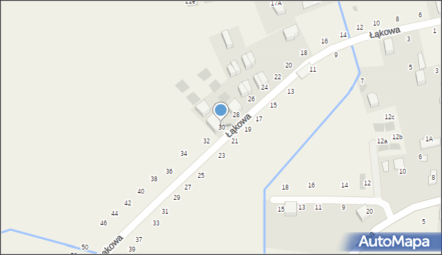 Modlniczka, Łąkowa, 30, mapa Modlniczka