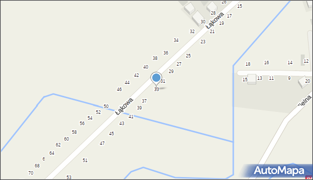 Modlniczka, Łąkowa, 33, mapa Modlniczka