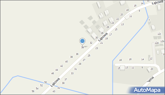 Modlniczka, Łąkowa, 34, mapa Modlniczka