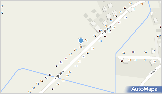 Modlniczka, Łąkowa, 36, mapa Modlniczka