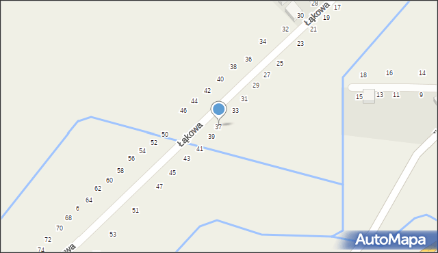 Modlniczka, Łąkowa, 37, mapa Modlniczka