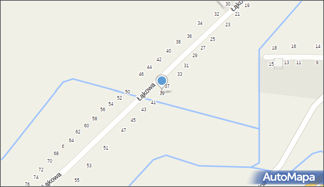 Modlniczka, Łąkowa, 39, mapa Modlniczka