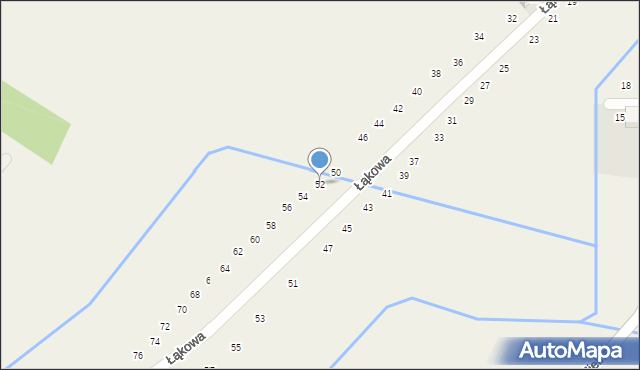 Modlniczka, Łąkowa, 52, mapa Modlniczka