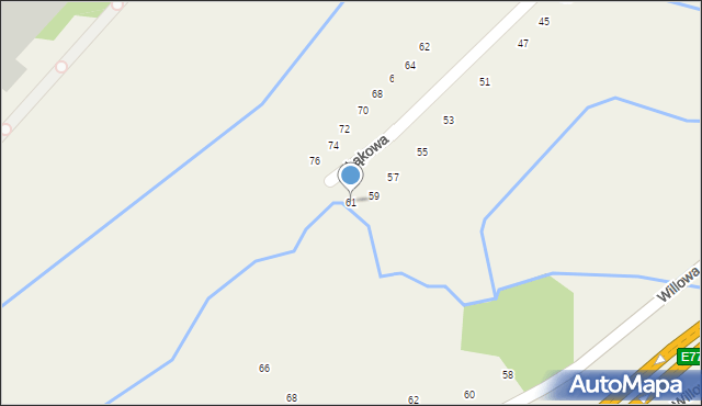 Modlniczka, Łąkowa, 61, mapa Modlniczka