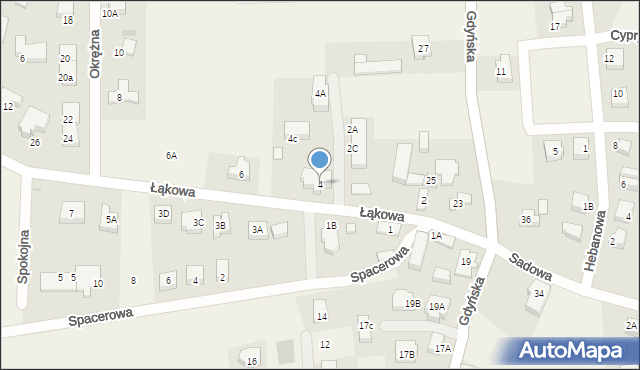 Mosty, Łąkowa, 4, mapa Mosty