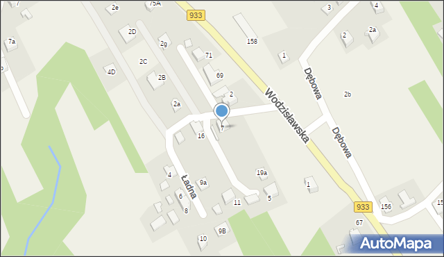 Mszana, Ładna, 7, mapa Mszana