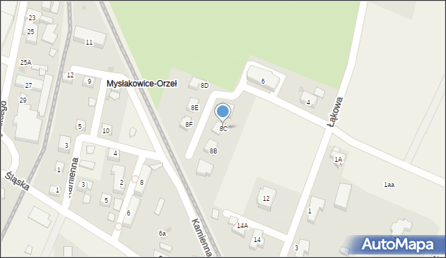 Mysłakowice, Łąkowa, 8C, mapa Mysłakowice