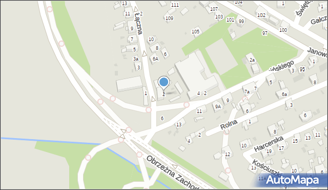 Mysłowice, Łączna, 2, mapa Mysłowice