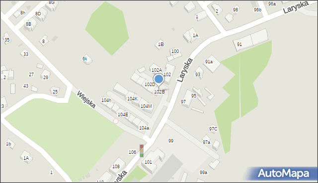 Mysłowice, Laryska, 102B, mapa Mysłowice