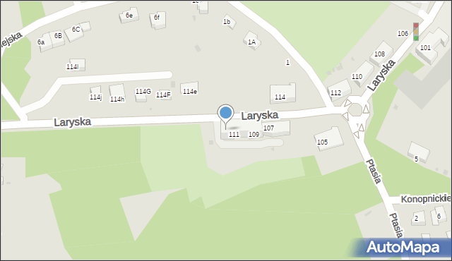 Mysłowice, Laryska, 111A, mapa Mysłowice