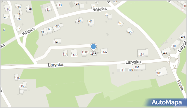 Mysłowice, Laryska, 114F, mapa Mysłowice