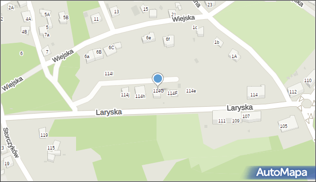 Mysłowice, Laryska, 114G, mapa Mysłowice