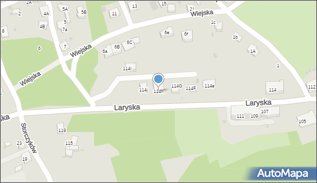 Mysłowice, Laryska, 114h, mapa Mysłowice