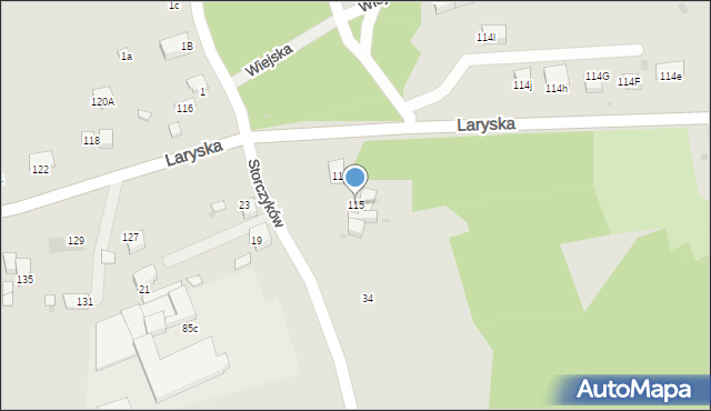 Mysłowice, Laryska, 115, mapa Mysłowice