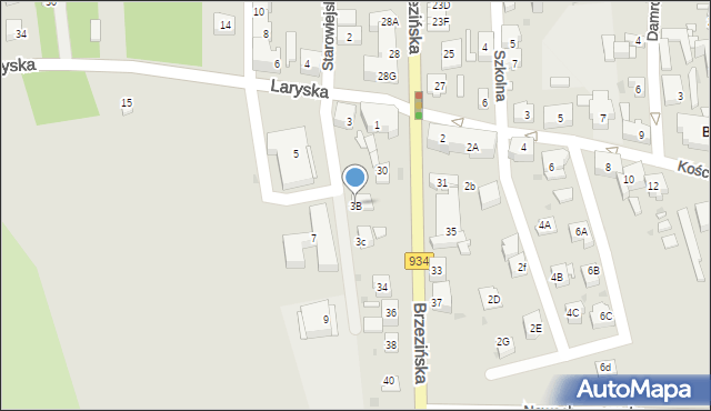 Mysłowice, Laryska, 3B, mapa Mysłowice