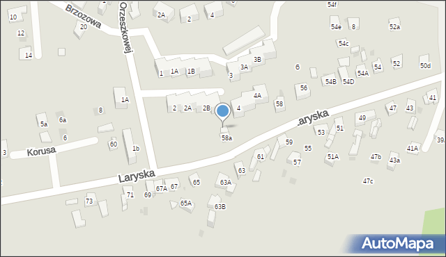 Mysłowice, Laryska, 58b, mapa Mysłowice