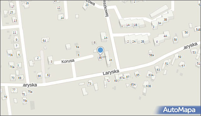 Mysłowice, Laryska, 60, mapa Mysłowice