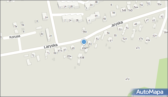 Mysłowice, Laryska, 63A, mapa Mysłowice