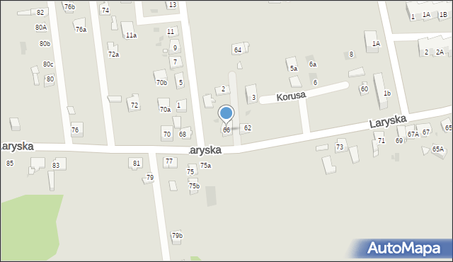 Mysłowice, Laryska, 66, mapa Mysłowice