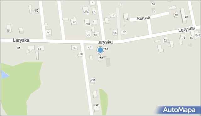 Mysłowice, Laryska, 75b, mapa Mysłowice