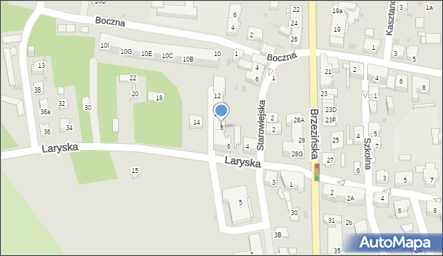 Mysłowice, Laryska, 8, mapa Mysłowice