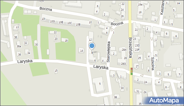 Mysłowice, Laryska, 8, mapa Mysłowice