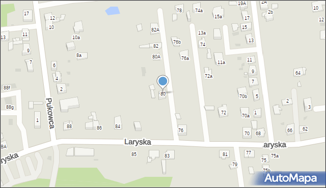 Mysłowice, Laryska, 80, mapa Mysłowice