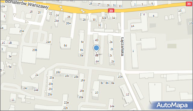 Namysłów, Łączańska, 4B, mapa Namysłów