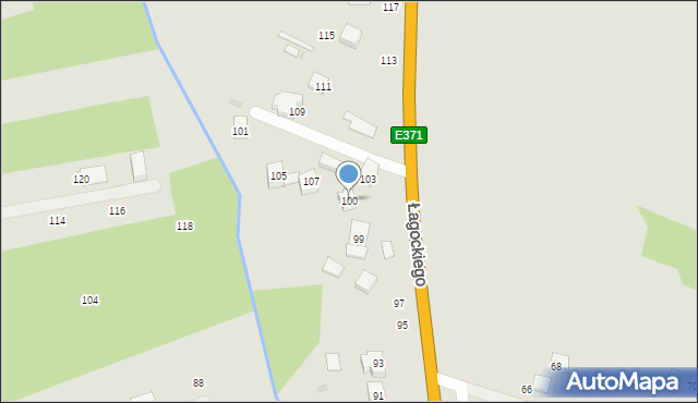 Nowa Dęba, Łagockiego Henryka, ks., 100, mapa Nowa Dęba