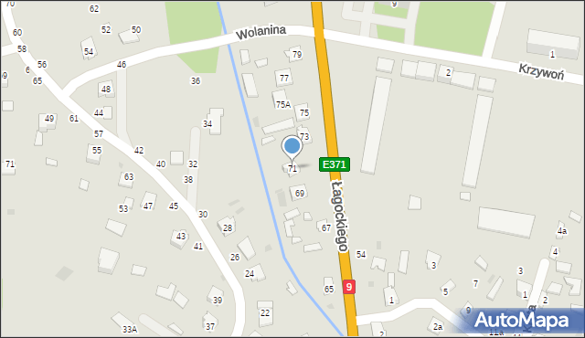 Nowa Dęba, Łagockiego Henryka, ks., 71, mapa Nowa Dęba