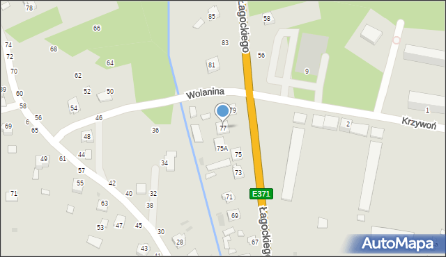 Nowa Dęba, Łagockiego Henryka, ks., 77, mapa Nowa Dęba