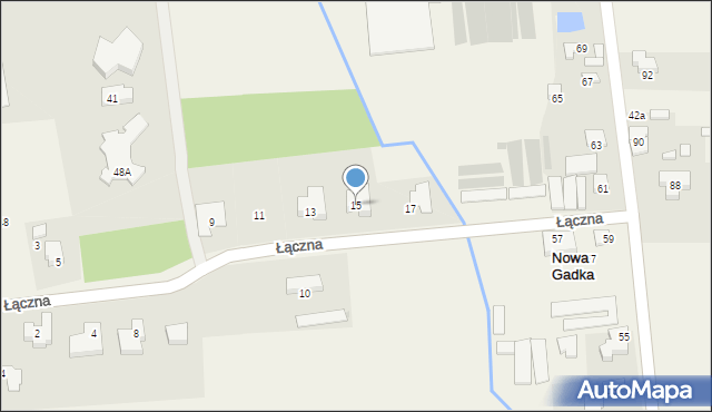 Nowa Gadka, Łączna, 15, mapa Nowa Gadka