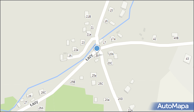 Nowa Słupia, Łazy, 20, mapa Nowa Słupia