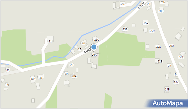 Nowa Słupia, Łazy, 26A, mapa Nowa Słupia