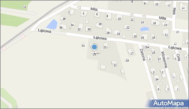 Nowa Wieś, Łąkowa, 25, mapa Nowa Wieś