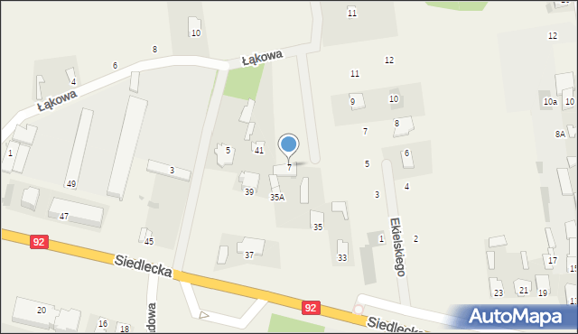 Nowe Iganie, Łąkowa, 7, mapa Nowe Iganie