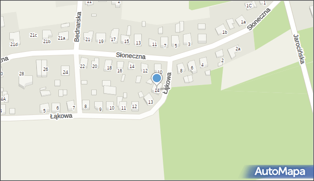 Nowe Miasto nad Wartą, Łąkowa, 14, mapa Nowe Miasto nad Wartą