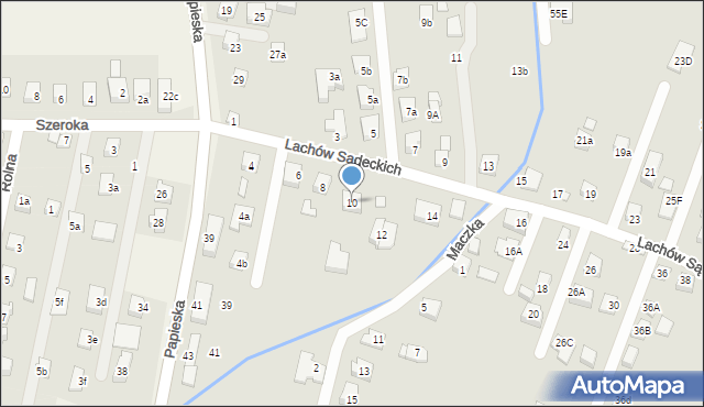 Nowy Sącz, Lachów Sądeckich, 10, mapa Nowego Sącza