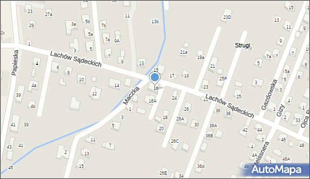 Nowy Sącz, Lachów Sądeckich, 20, mapa Nowego Sącza