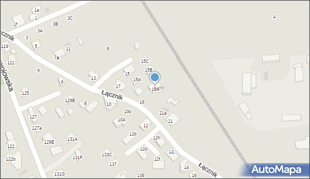 Nowy Sącz, Łącznik, 19A, mapa Nowego Sącza