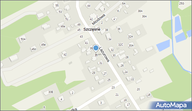 Odrano-Wola, Lazurowa, 35, mapa Odrano-Wola