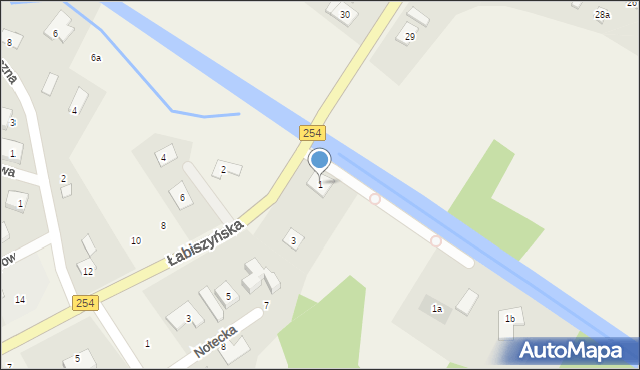 Olimpin, Łabiszyńska, 1, mapa Olimpin