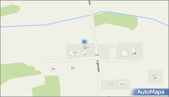 Olmonty, Łąkowa, 20, mapa Olmonty