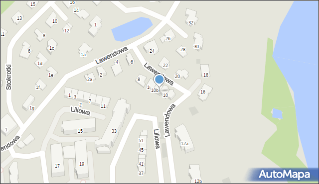 Olsztyn, Lawendowa, 10a, mapa Olsztyna