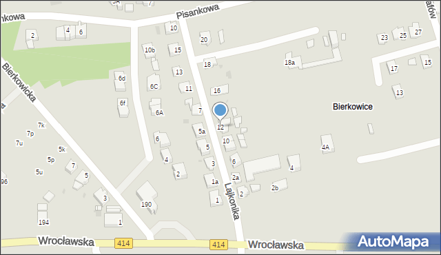 Opole, Lajkonika, 12, mapa Opola