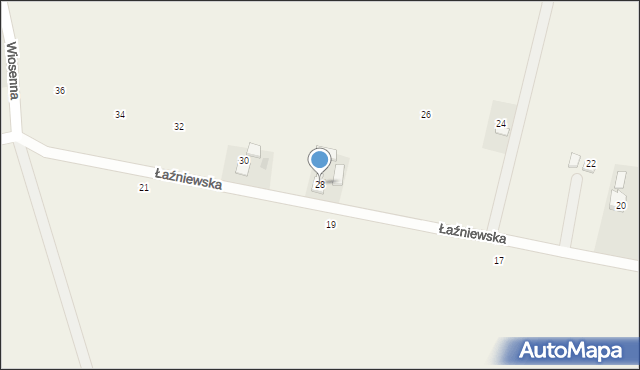 Orły, Łaźniewska, 28, mapa Orły