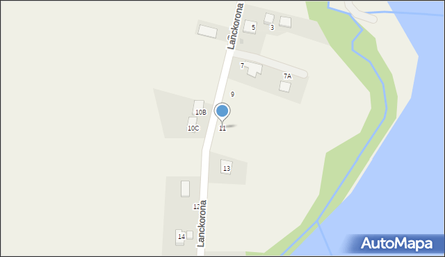 Osiek, Lanckorona, 11, mapa Osiek