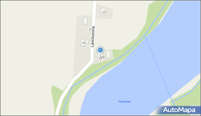 Osiek, Lanckorona, 15, mapa Osiek